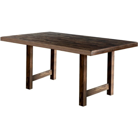 Thick American Black Walnut - Furniture of America Aleah Transitional Dining Table, Walnut