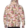 thumbnail image 7 of Uemuo Rose Flowers Pattern Men's Hoodie - Casual Pullover Hoodie with Kangaroo Pocket, Stylish Hooded Sweatshirt for Everyday Wear-XX-Large, 7 of 7
