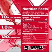 SueroX Zero Sugar Electrolyte Drink for Hydration and Recovery, Citrus Pack, 21 oz , 12 ct