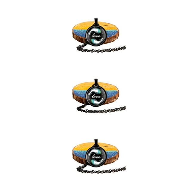 Maytalsory Minimalist Ukrainian Flag Pattern Necklace Show Pride With Style black 3Set