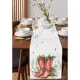 thumbnail image 4 of Ldtrchee Christmas Table Runner 72 Inches, Cowboy Xmas Botanical Watercolor Bed Runner Dresser Scarves Tabletop for Indoor Outdoor Parties/Ceremony/Banquet, 18" x 72", 4 of 8