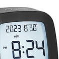thumbnail image 2 of Reloj despertador digital con temperatura humedad escritorio (-Luz) blanco, 2 of 3