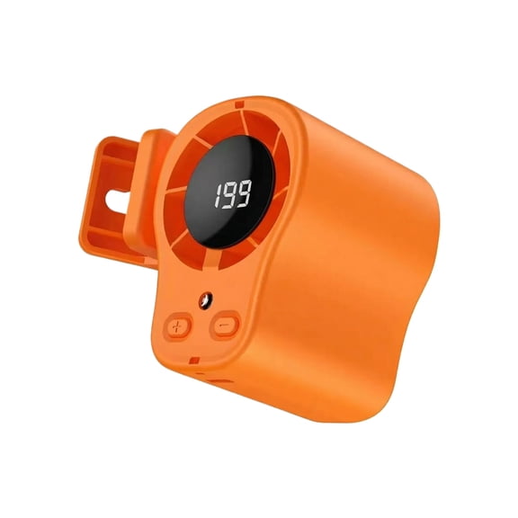 Car Clip-On Fan with LED Display – 360-Degree Rotating, USB Rechargeable for Car, Work, Camping