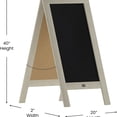 thumbnail image 5 of 40x20 Solid Wood A-Frame Sign White Double-Sided Magnetic Board, Chalkboard Menu Board, for Restaurants, Cafés, Weddings - Heavy Duty Hinges, 5 of 6