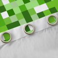 thumbnail image 4 of Manfei Modern Abstract Geometric Curtains Pack of 2 (42x84 Each),Minimalism Buffalo Checkered Curtains Blackout,Green White Pixel Bedroom Curtains For Teens,Luxury Bedroom Decor, 4 of 6