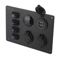 thumbnail image 1 of Panel de interruptor basculante de 4 entradas a prueba de agua, puerto USB Dual, pantalla de voltaje, enchufe de 12V para coche, barco, RV, 1 of 8