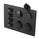 thumbnail image 2 of Panel de interruptor basculante de 4 entradas a prueba de agua, puerto USB Dual, pantalla de voltaje, enchufe de 12V para coche, barco, RV, 2 of 14
