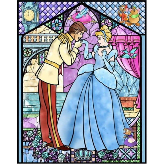 DIY 5D Diamond Painting Paint by Numbers Kits for Adult,Full Drill Diamond Embroidery Dotz Kit Crystal Rhinestone Embroidery Cross Stitch Arts Craft Supply Canvas Wall Decor(Cinderella Prince,12"X16")