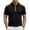 Black, variant on Mens Henley Shirts Waffle Casual Short Sleeve Shirt Summer Beach Hippie Tshirt Band Collar Shirt for Men