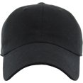 thumbnail image 2 of Gorro de papá KBETHOS Classic de algodón ajustable negro, 2 of 6