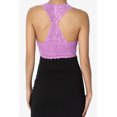 thumbnail image 2 of TheMogan Women's PLUS Padded Lace Racerbacl Bralette Layering Bra Crop Tank Top, 2 of 7