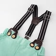 thumbnail image 6 of Kaprioy Baby Boy Outfit Toddler Boys Gentleman Outfits Suit Set Newborn Buttons Romper+Detachable Suspender Pants+Bowtie+Beret Hat, 6 of 7