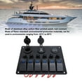 thumbnail image 4 of DC Marine Boat Toggle Switch 6 Gang ON Off Panel De Interruptor Basculante Cargador USB Con Pantalla De Voltímetro Digital Para Barcos, Yates, Automóviles, Vehículos, 4 of 7
