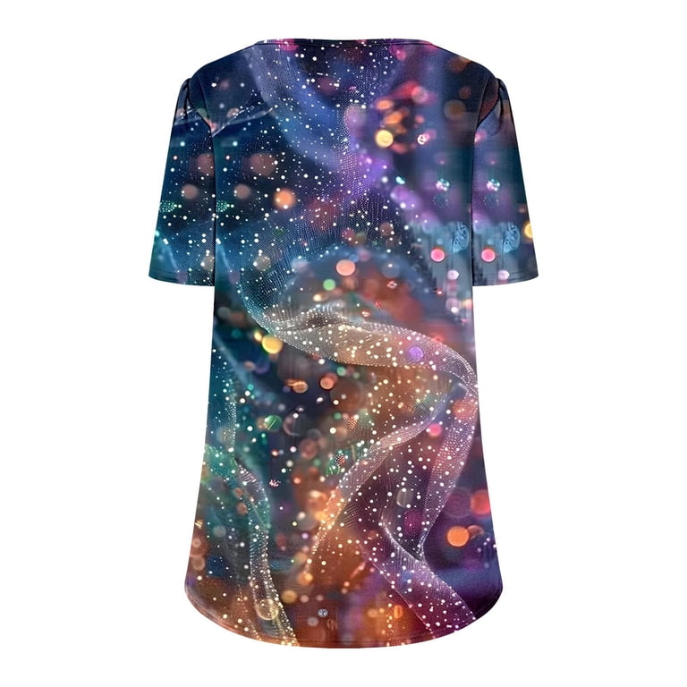 Women's Short Sleeve Tops - 2025 Fashion Crewneck Blouses For Casual Wear