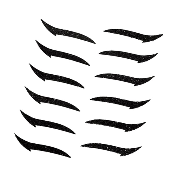 Pegatinas reutilizables para delineador de ojos, maquillaje, sombra de ojos, ojos ahumados, cinta cosmética, ojo de gato 6 pares negro A