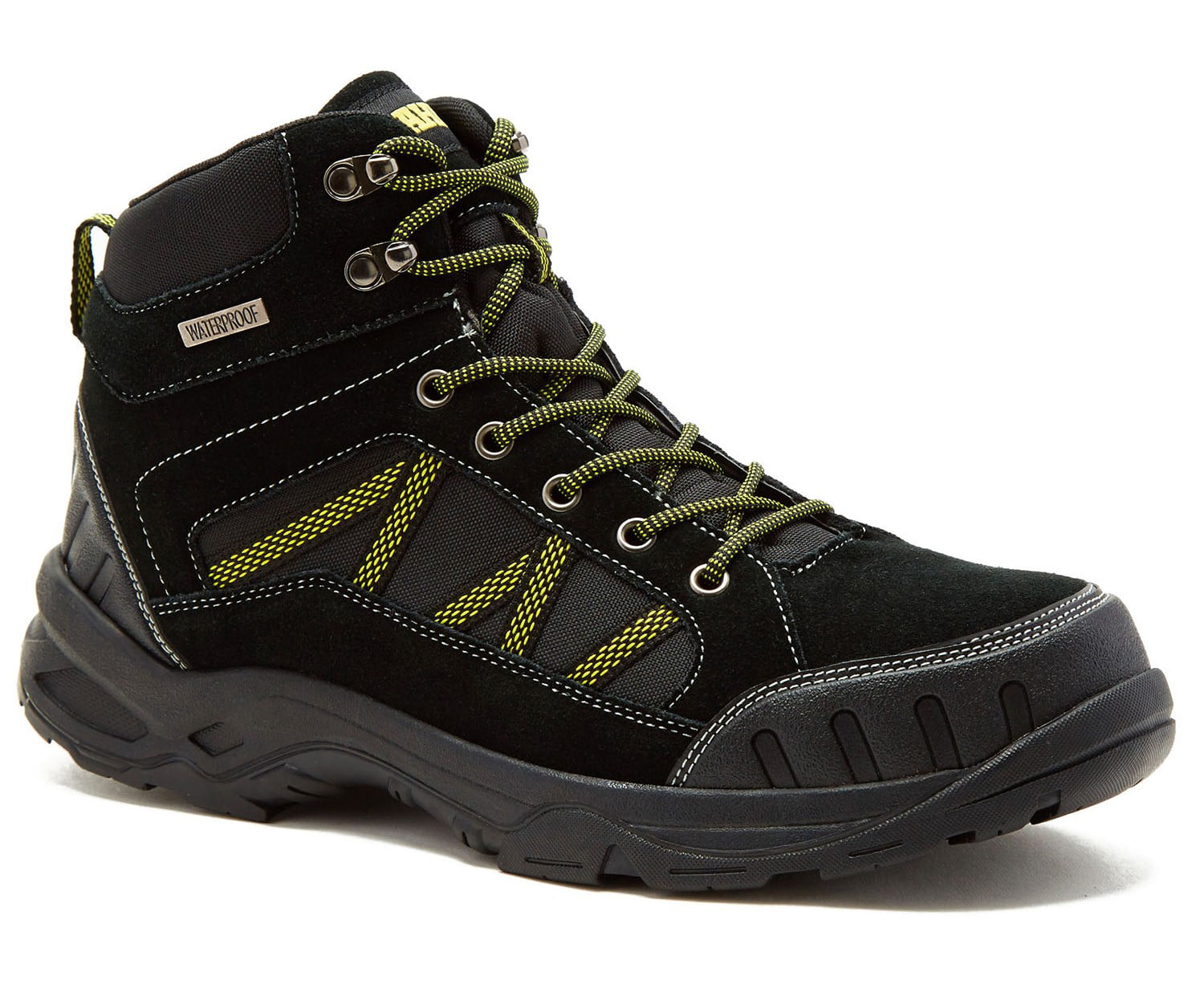 Slip Resistant Brahma Mens Steel Toe Truss Hiker Shoe Size 9 Black/Gray