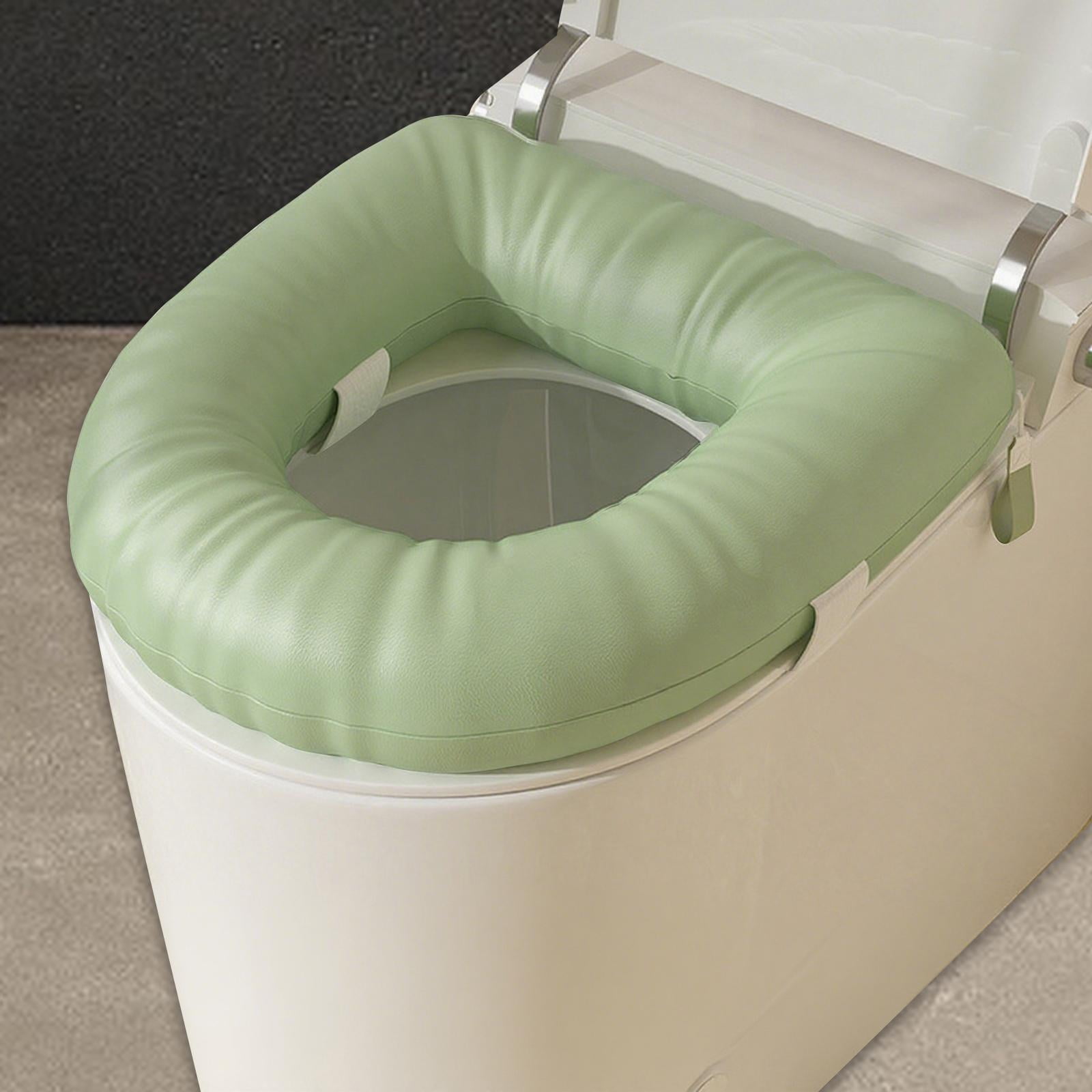Raised Toilet Seat Support Cushion Toilet Pad Soft Padded PU Leather for Bathroom Commode Seats Elderly Aid