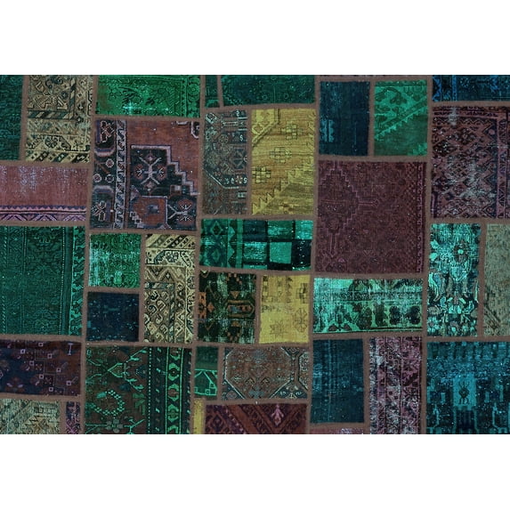 Ahgly Company Indoor Rectangle Oriental Light Blue Modern Area Rugs, 2' x 5'