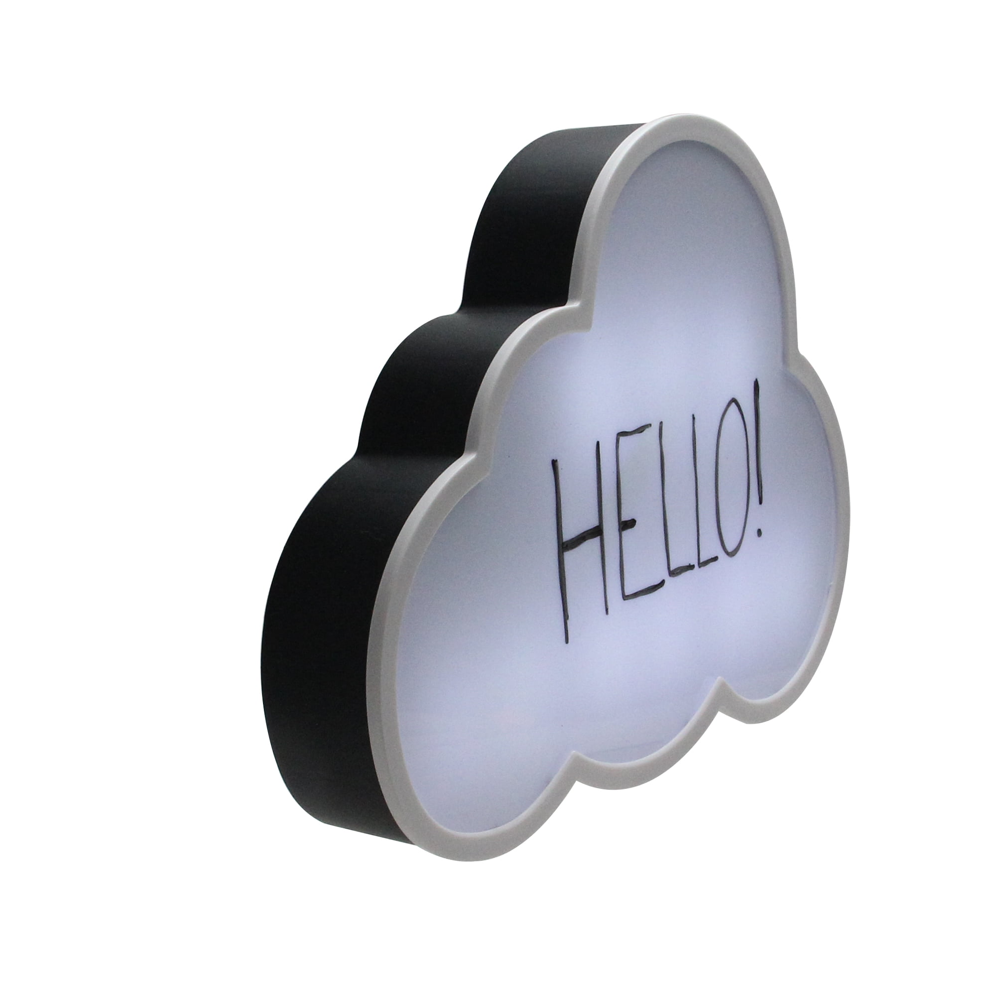 Northlight 12" Battery Operated LED Lighted Cloud Shaped White Board