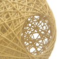 thumbnail image 3 of Unatoiry Woven Pendant Light Shade Lamp Cage Rattan Ball Lampshade for Farmer House Yellow 15cm 1Set, 3 of 6
