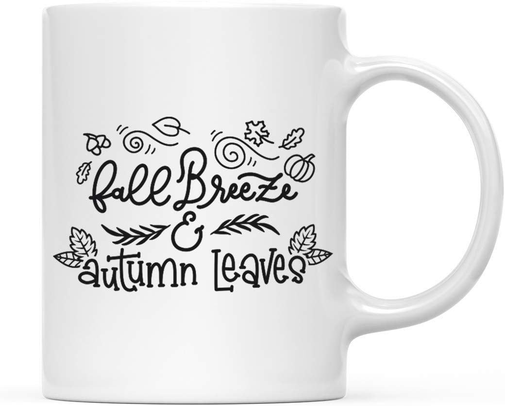 Andaz Press Fall Leaves 11oz Coffee Mug - Autumn Season Gift Mug In Gift Box