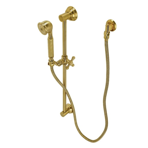 Kingston Brass KAK3327W7 Made to Match Shower System with Slide/Grab Bar and Hand Shower, Brushed Brass