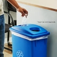 thumbnail image 2 of TrueCraftware- 23 Gallon Recycle Trash Can Bottle/Can Lid only 20-2/3" x 11-3/5" x 3" Blue Color- Wastebasket Garbage Bin Lid Recycling Bin Cover Kitchen Bathroom Bedroom Office Trash Can, 2 of 6