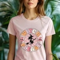 thumbnail image 5 of Women's Graphic T-Shirt Funny Halloween Witch Please Tee Pastel Aesthetic, Gold, Size M, 5 of 6