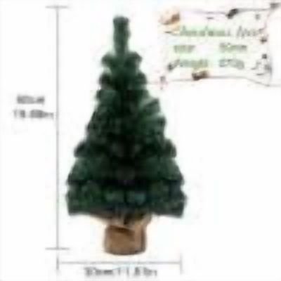 Hioyaky Christmas Tree Table Top Decorations- Artificial Small Pine Trees With Burlap Base On Desktop, Shelves, Bedroom, Miniature Scenes Xmas For Home, Office, Party Decor