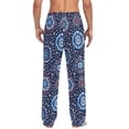 thumbnail image 4 of FORMRS Mens Pajama Pants with Pockets Cotton Sleepwear Lounge Bottoms Sizes S-2XL, Blue Fireworks Pattern, 4 of 7