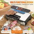 thumbnail image 4 of Professional Vacuum Sealer Machine, 90Kpa 130W Dual Pump & Dual Sealing, Auto/Manual Air Sealing, Built-in Cutter, Perfect for Dry & Moist Foods, Includes Bags & External Hose, 4 of 7