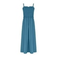 thumbnail image 6 of Oplxuo Women's Summer Maxi Dress 2025 Casual Boho Sleeveless Spaghetti Strap Smocked Tiered Long Beach Sundresses, 6 of 7