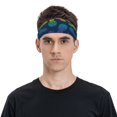 thumbnail image 2 of Daiia Abstract Bright Pineapple Fruit Retro printed Men's Performance Headband,Sports Headbands,Moisture Wicking Workout Headband, 2 of 9