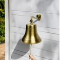 thumbnail image 6 of Solid Antique Brass Brushed Finished Polished Premium Nautical Boat's Bell | Maritime Navy Ship's Decor & Gifts | Nagina International … (7 Inches, Antique Brushed Brass), 6 of 9