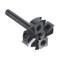 thumbnail image 1 of Slab Flattening Router Bit, Rustproof High Strength 4 Flute 8mm Shank Carbide Insert Router Planer Bit Indexable Blade  For Woodworking Carving, 1 of 8