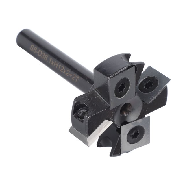 Slab Flattening Router Bit, Rustproof High Strength 4 Flute 8mm Shank Carbide Insert Router Planer Bit Indexable Blade For Woodworking Carving