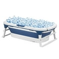 thumbnail image 3 of 55 Inch Foldable Portable Bathtub for Adults - Freestanding with Handle, Hot & Ice Bath Collapsible Tub (No Lid), 3 of 8