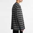 thumbnail image 4 of Ceisia Men's Ink-Brush Stripe Long-Sleeve T-Shirt | Relaxed Summer Casual Top Gift, 4 of 6