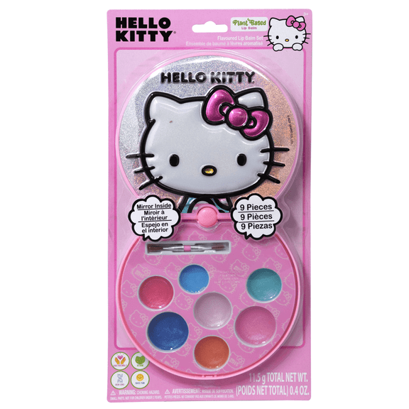Hello Kitty Plant Based Lip Gloss for Girls in Compact Case Make Up Beauty, Ages 3 and Up, Pink