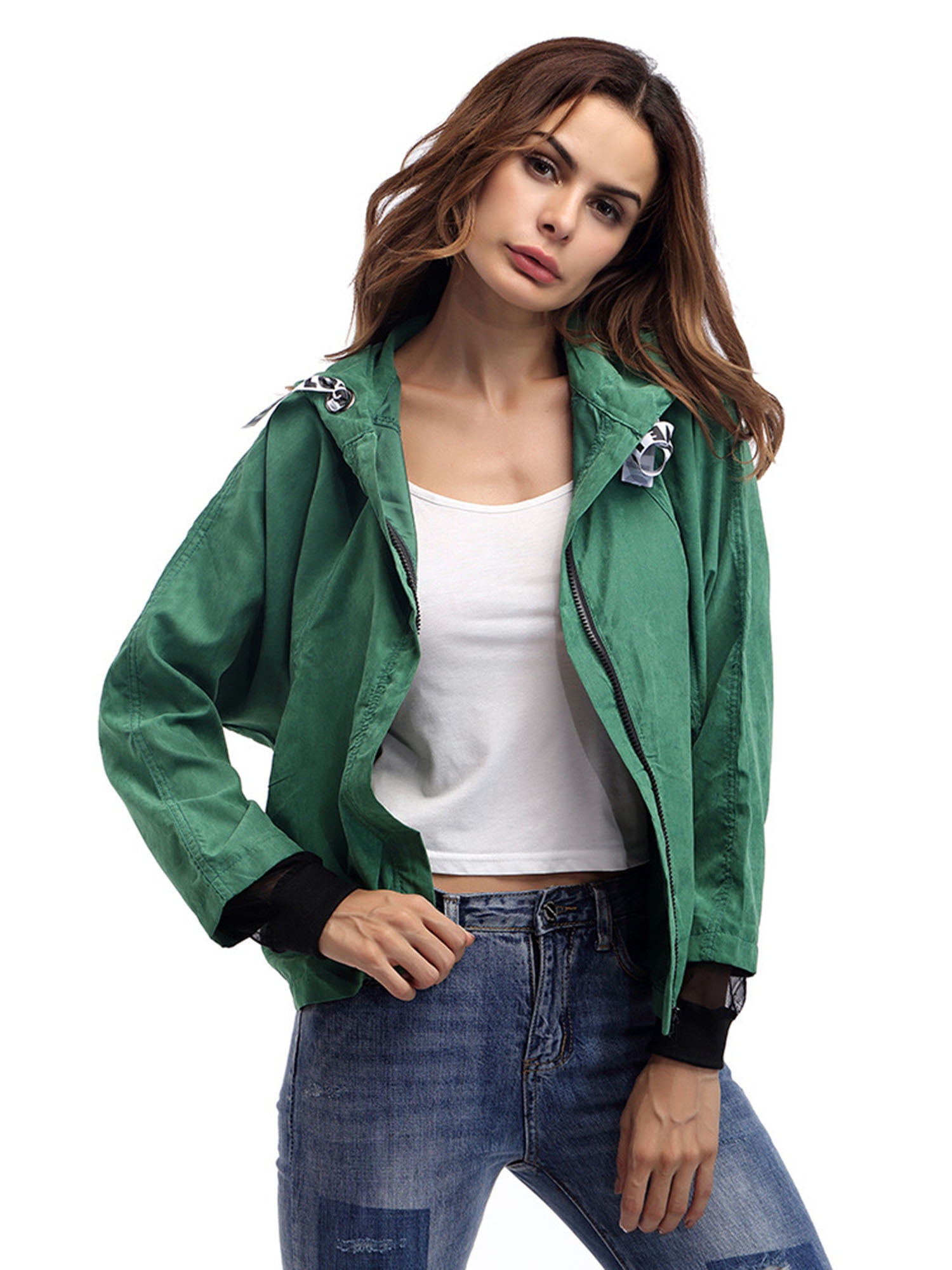 Phoebe Cat - Long Sleeve Jacket for Women, Women's Casual Zip Up Hoodie ...