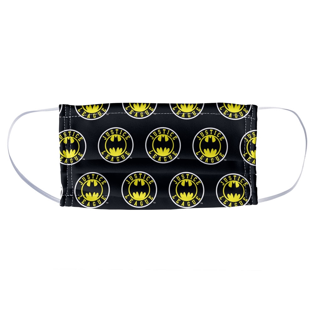 Justice League Batman Athletic Logo Pattern 1-Ply Reusable Face Mask Covering, Unisex