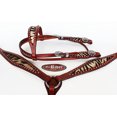 thumbnail image 2 of Horse Show Saddle Tack Rodeo Bridle Western Leather Headstall Breast Collar 7875, 2 of 2