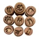 thumbnail image 2 of Juego de 9 sellos de goma de madera para pintar animales, hechos a mano, para niños y niñas. Estilo C S 25-35 cm, 2 of 9