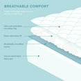 thumbnail image 4 of Bare Home Quilted Mattress Pad - Cooling Mattress Cover - Deep Pocket - Twin, Dark Blue, 4 of 10