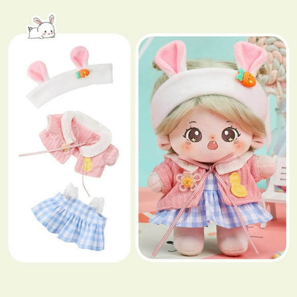 IMENGL Poupée en Peluche en Coton 20 cm Mignonne Poupée en Coton avec Squelette Peluches d'Anime Poupée Douce Rembourrée Poupée à Habiller Jouets en Peluche Cadeau Livré avec Vêtements de Poupée Poupées de Célébrités, Poupées Crochetées, Poupées Négligées, Poupées 1d, Poupées