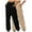 Black + Beige, variant on Sweatpants Women 2PC Womens Casual Solid Color Sanitary Pants Loose Home Sweatpants