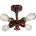 thumbnail image 1 of Lámpara colgante con marco geométrico, compatible con lámparas halógenas LED incandescentes, diseño industrial retro para dormitorio, sala de estar, cocina, comedor, pasillo, escaleras, oficina,, 1 of 4