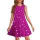 thumbnail image 3 of Girls 2025 Summer Dresses Sleeveless Polka Dot A-Line Summer Dress Casual Swing Dress for Beach Party ,Sie:110, 3 of 7