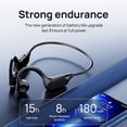 thumbnail image 3 of Auriculares de conducción ósea, auriculares Bluetooth de oído abierto con micrófono incorporado, auriculares deportivos inalámbricos impermeables para correr, hacer ejercicio en el gimnasio, 3 of 5