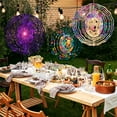 thumbnail image 7 of WIRESTER Wind Spinners Outdoor Hanging Décor 8" for Yard and Garden Decor, Outdoor Decorations - Colorful Sad Moon Happy Sun On Black, 7 of 7